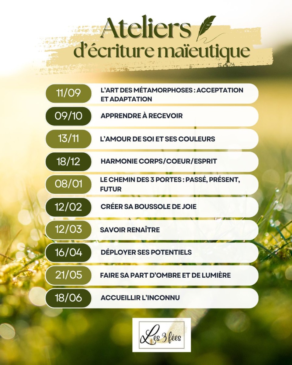 planning aeliers decriture maietique metz les 3 fees avec pauline ka ecriture