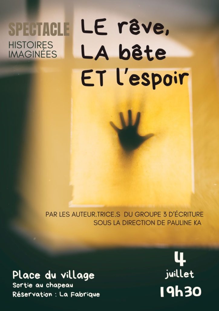 spectacle litteraire le reve la bete et lespoir la fabrique metz scene